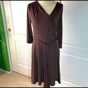 41 Hawthorn women Kay tee faux Wrap Knit dress brown size XL New with tags